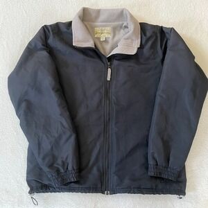 Cabela's Fleece Lined Bomber Jacket Women's Large Navy Gorpcore Minimalist Warm